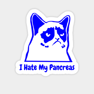 I Hate My Pancreas Dark Blue Sticker